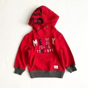MEXX red print hooded sweatshirt EUC 3/4T